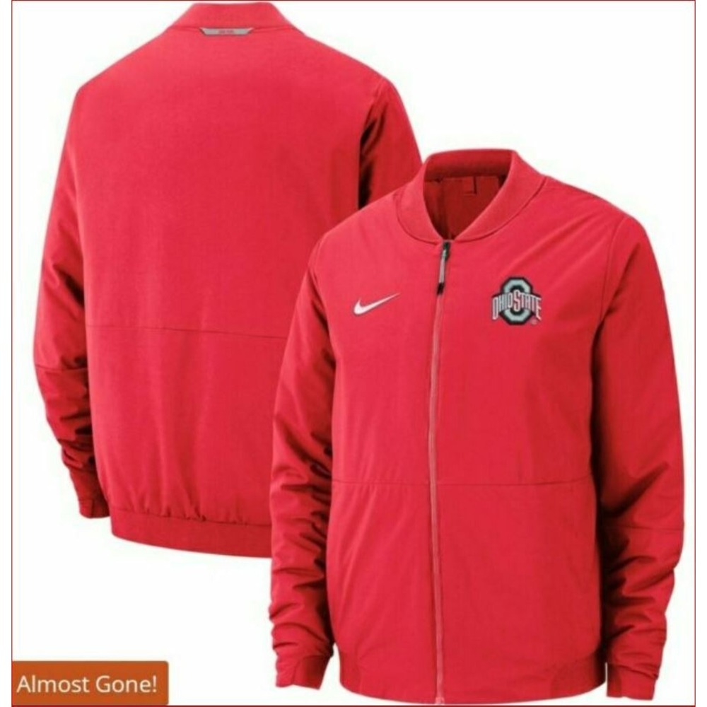 Nike Shield Mens Bomber Jacket Ohio State Buckeyes On Field Red S 00036419XOS1